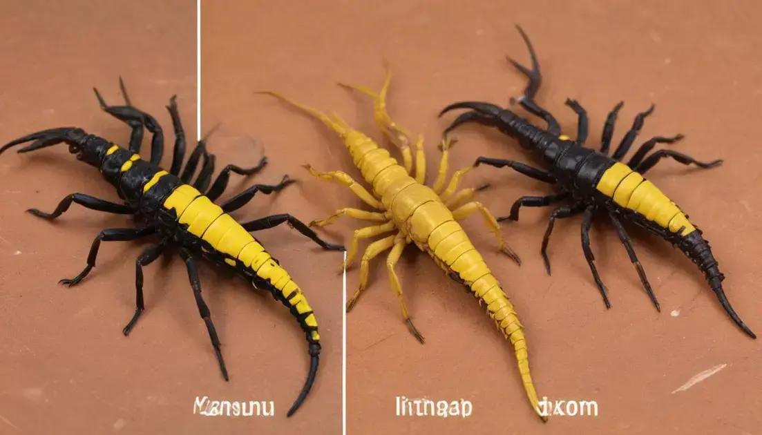 Como identificar um escorpião pelas pernas